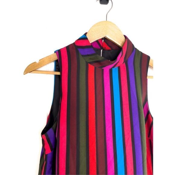 Trina Turk Logan Striped Shift Dress Size 2 Retro Multicolored - Picture 3 of 12